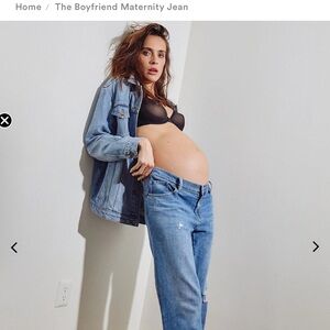 Hatch Blue Boyfriend Maternity Jeans